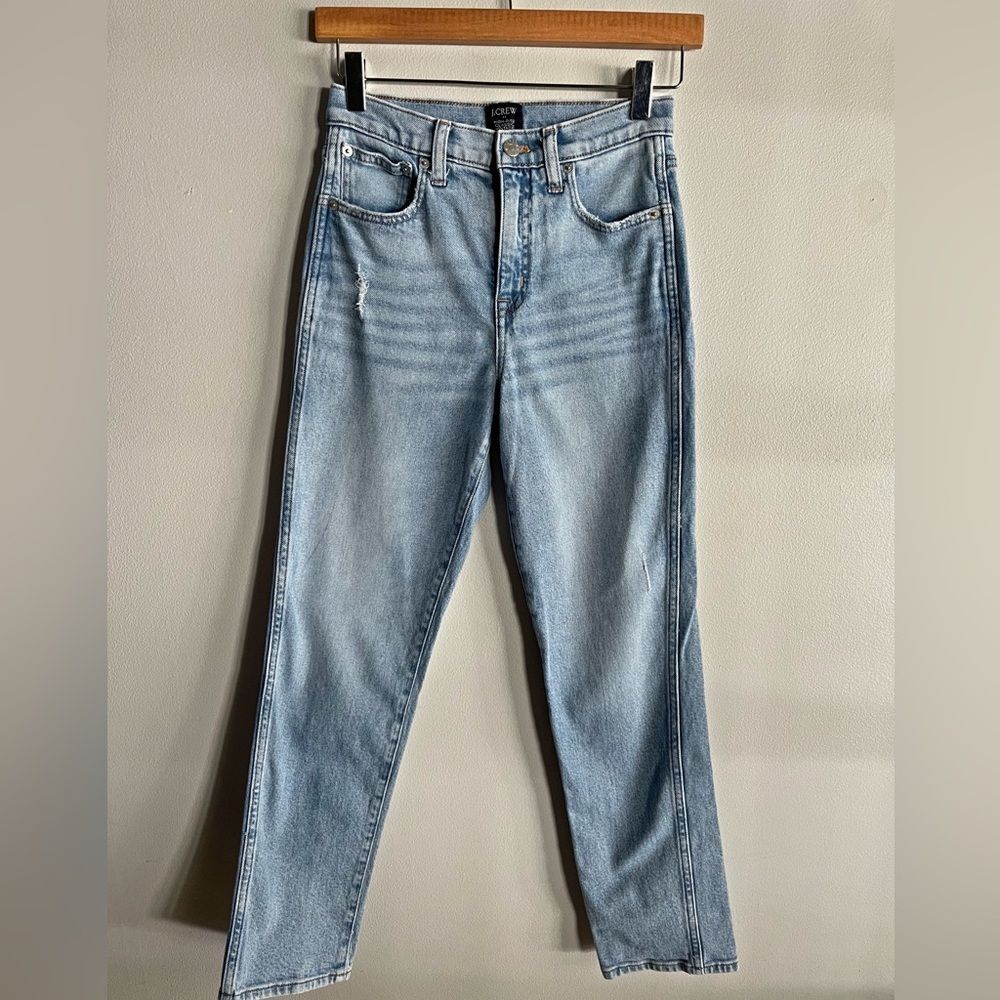 J.Crew Classic Vintage Straight Jeans 24 High Rise Light Wash Tencel